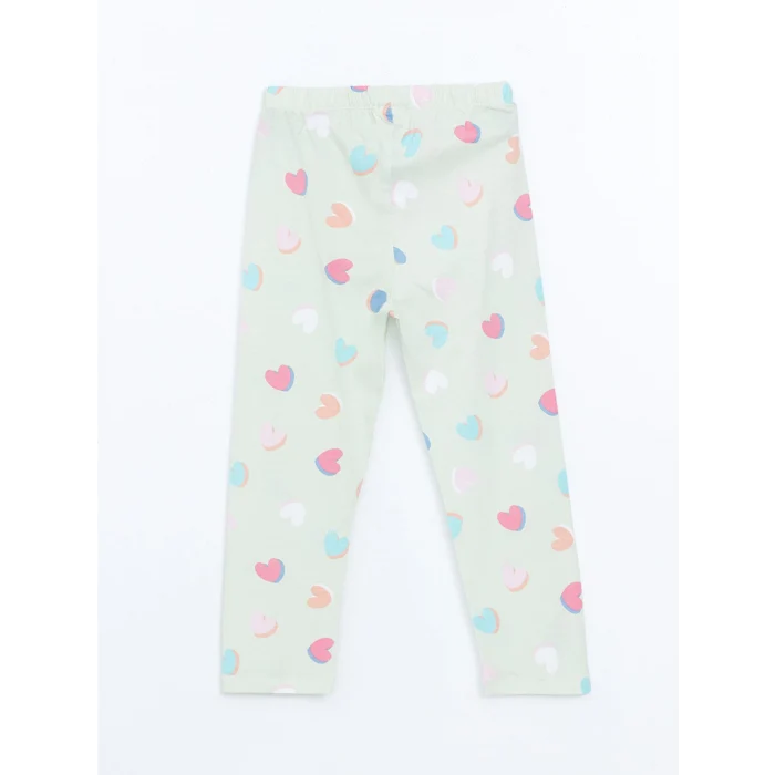 LCW Kids Yeşil Gömlek Yaka Kız Çocuk Pijama Takımı