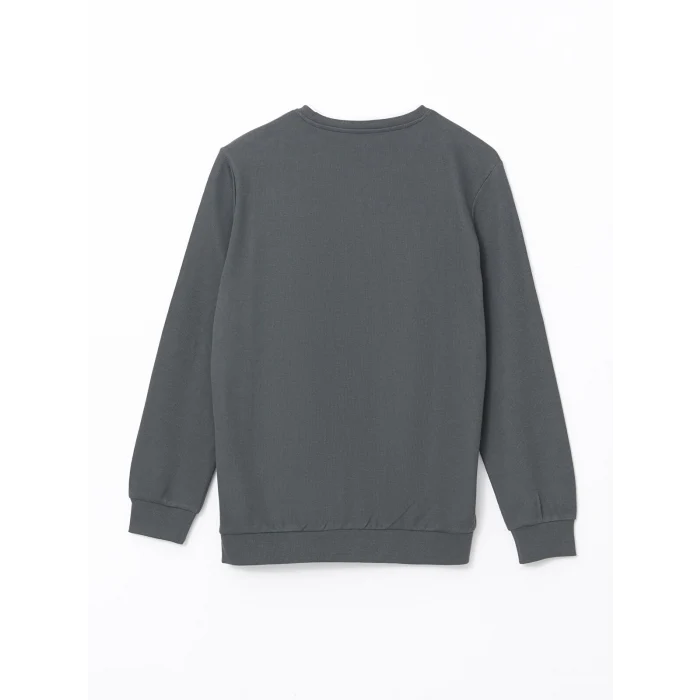 LCWAIKIKI Classic Yeşil Bisiklet Yaka Uzun Kollu Erkek Sweatshirt