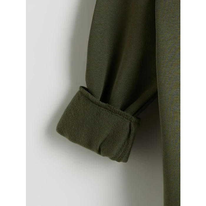 LCW Kids Yeşil Bisiklet Yaka Kaplan Baskılı Erkek Çocuk Eşofman Takımı