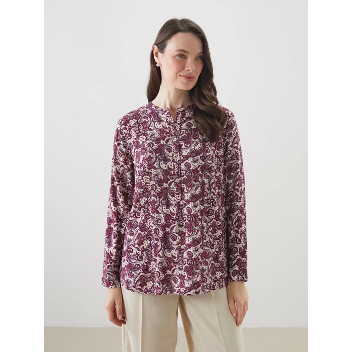 LCW Grace Mürdüm Hakim Yaka Çiçekli Bluz