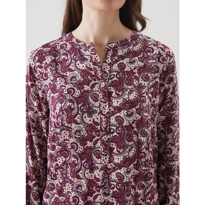 LCW Grace Mürdüm Hakim Yaka Çiçekli Bluz