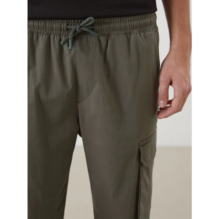 XSIDE Haki Rahat Kalıp Poplin Erkek Kargo Pantolon