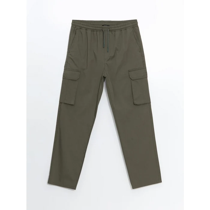 XSIDE Haki Rahat Kalıp Poplin Erkek Kargo Pantolon
