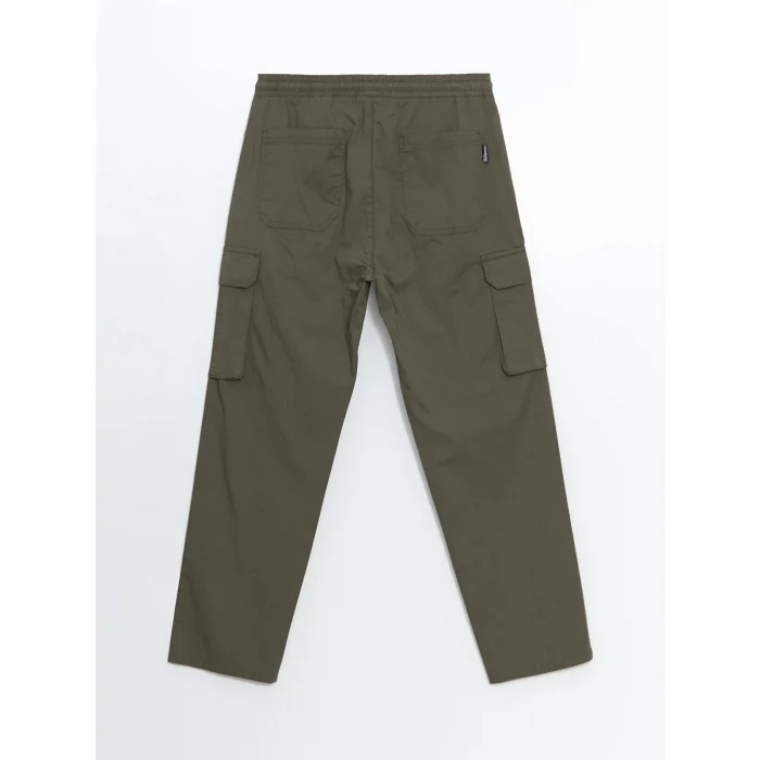 XSIDE Haki Rahat Kalıp Poplin Erkek Kargo Pantolon