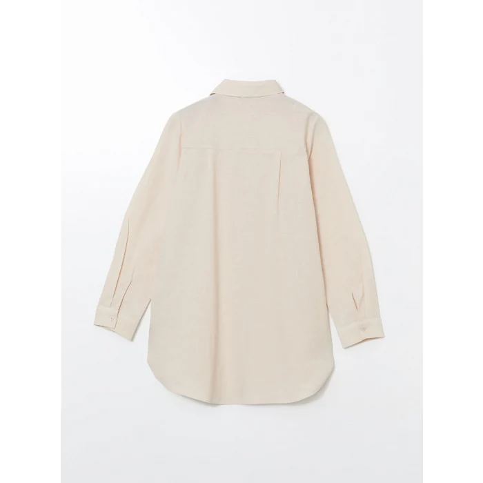 LCW Modest Bej Regular Fit Kadın Gömlek Tunik