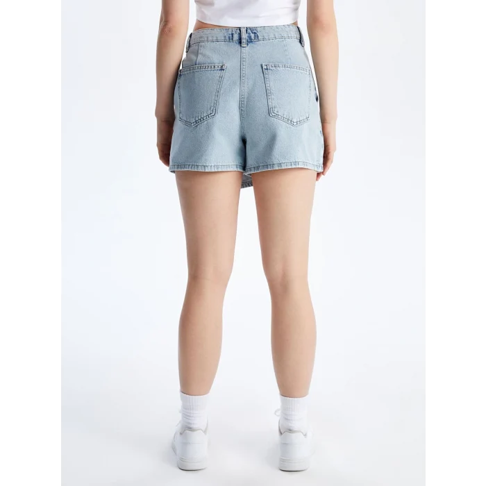 XSIDE Mavi Dar Fit Mini Jean Şort Etek