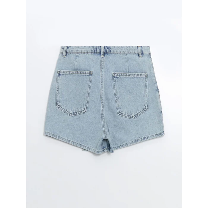 XSIDE Mavi Dar Fit Mini Jean Şort Etek