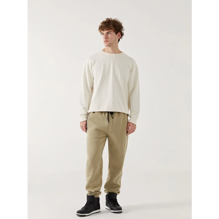 XSIDE Bej Bisiklet Yaka Uzun Kollu Erkek Sweatshirt