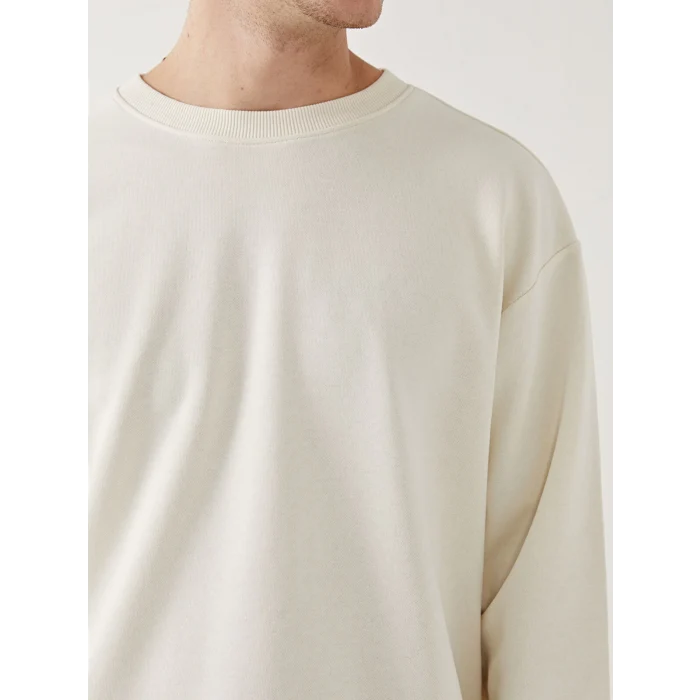 XSIDE Bej Bisiklet Yaka Uzun Kollu Erkek Sweatshirt