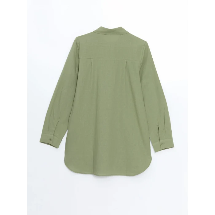 LCW Modest Yeşil Regular Fit Kadın Gömlek Tunik