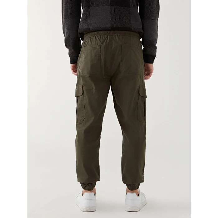XSIDE Haki Standart Kalıp Gabardin Erkek Jogger Pantolon