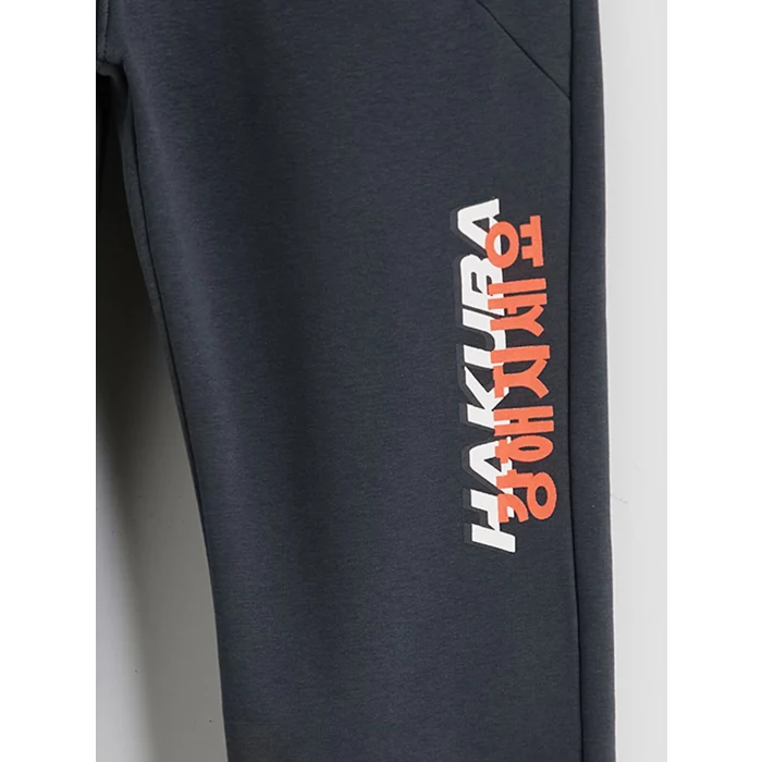 LCW Kids Antrasit Beli Lastikli Erkek Çocuk Jogger Eşofman Altı