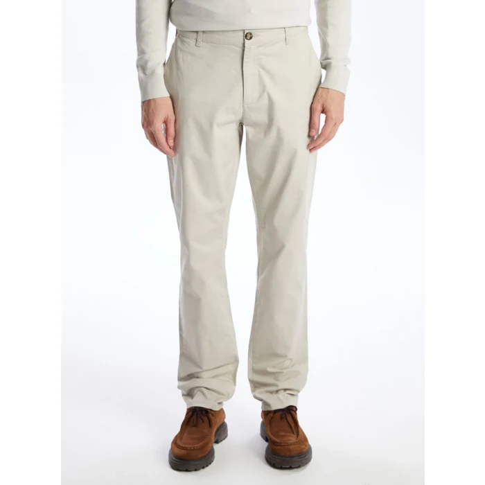 LCWAIKIKI Classic Bej Standart Kalıp Erkek Chino Pantolon