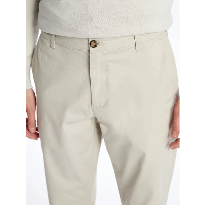 LCWAIKIKI Classic Bej Standart Kalıp Erkek Chino Pantolon