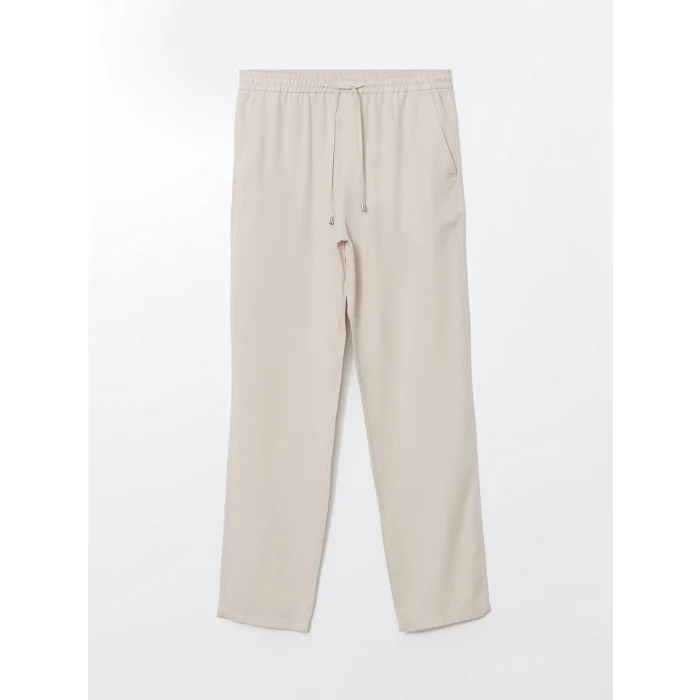 LCW Vision Bej Standart Kalıp Beli Lastikli Erkek Pantolon