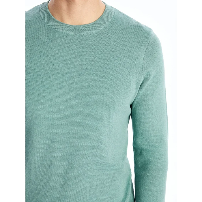 LCWAIKIKI Classic Yeşil Bisiklet Yaka Erkek Triko Kazak