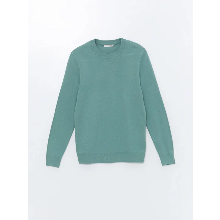 LCWAIKIKI Classic Yeşil Bisiklet Yaka Erkek Triko Kazak