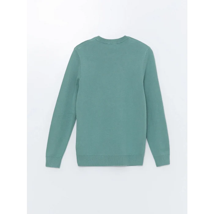 LCWAIKIKI Classic Yeşil Bisiklet Yaka Erkek Triko Kazak