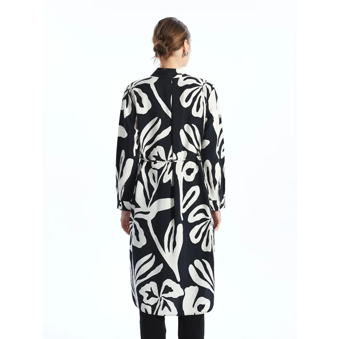 LCWAIKIKI Classic Siyah Desenli Kadın Gömlek Tunik