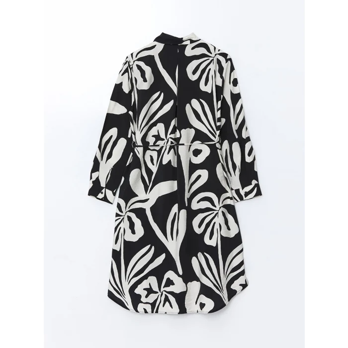 LCWAIKIKI Classic Siyah Desenli Kadın Gömlek Tunik