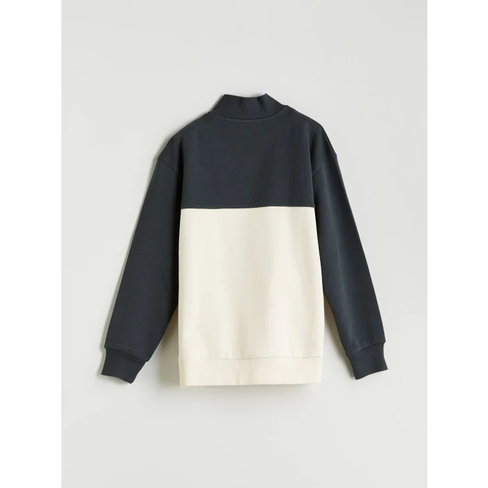 LCW Kids Antrasit Dik Yaka Erkek Çocuk Sweatshirt