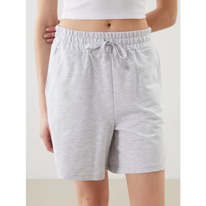 XSIDE Gri Beli Lastikli Kadın Şort