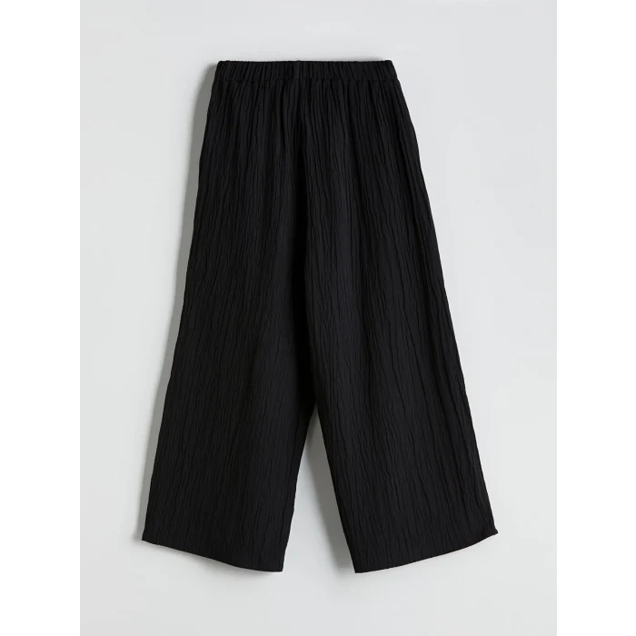 LCWAIKIKI Classic Siyah Beli Lastikli Dokulu Kadın Kapri