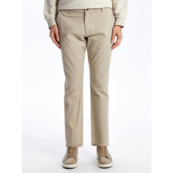 LCWAIKIKI Classic Bej Standart Kalıp Erkek Chino Pantolon