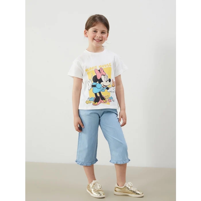 LCW Kids Mavi Beli Lastikli Kız Çocuk Jean Pantolon