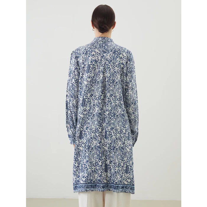 LCW Grace Mavi Desenli Kadın Gömlek Tunik