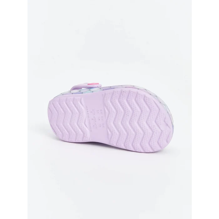 LCW STEPS Lila Baskılı Tabanı Işıklı Kız Bebek Plaj Sandaleti