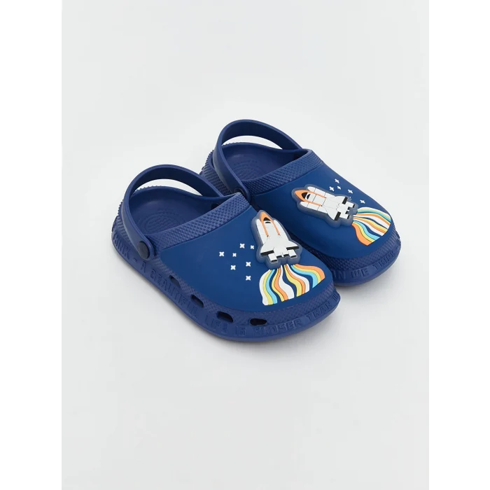 LCW STEPS Mavi Baskılı Erkek Çocuk Plaj Sandaleti