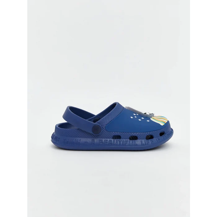 LCW STEPS Mavi Baskılı Erkek Çocuk Plaj Sandaleti