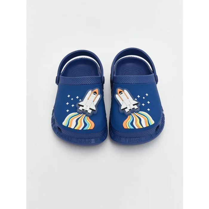 LCW STEPS Mavi Baskılı Erkek Çocuk Plaj Sandaleti