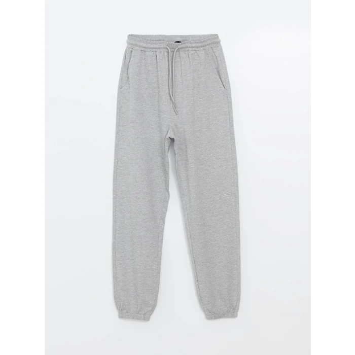 LCWAIKIKI Classic Gri Beli Lastikli Kadın Jogger Eşofman Altı