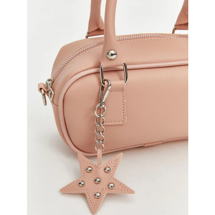 LCW ACCESSORIES Pembe Deri Görünümlü Kadın Omuz Çantası