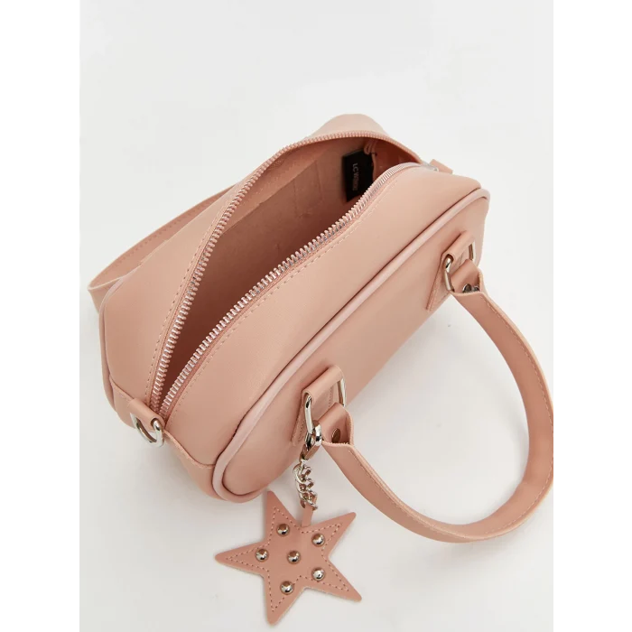 LCW ACCESSORIES Pembe Deri Görünümlü Kadın Omuz Çantası