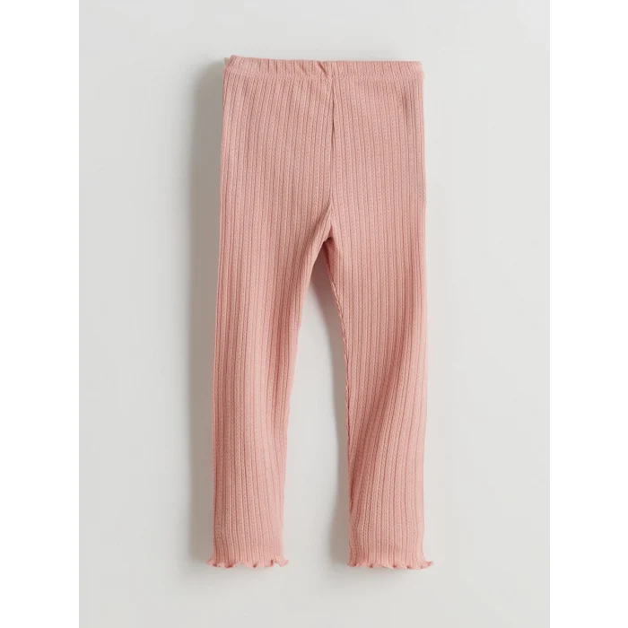 LCW baby Pembe Bisiklet Yaka Uzun Kollu Basic Kız Bebek Pijama Takımı