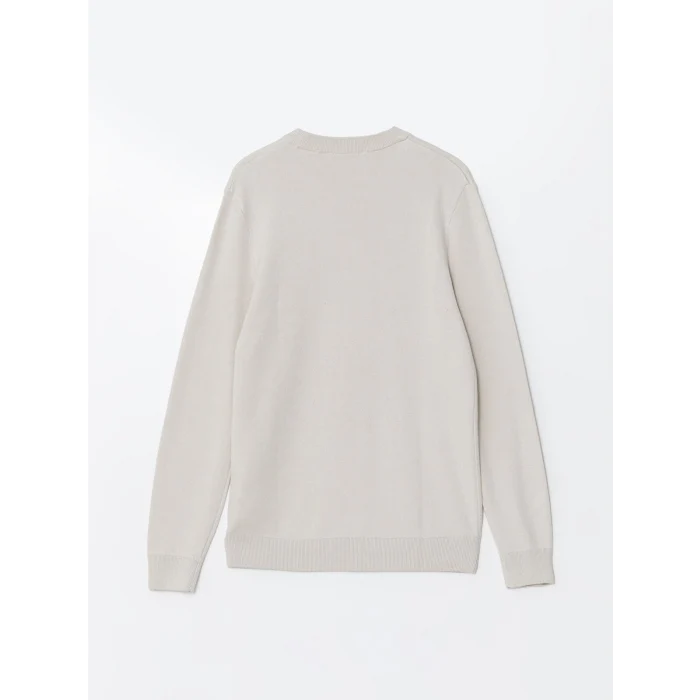 LCWAIKIKI Classic Bej Bisiklet Yaka Erkek Triko Kazak