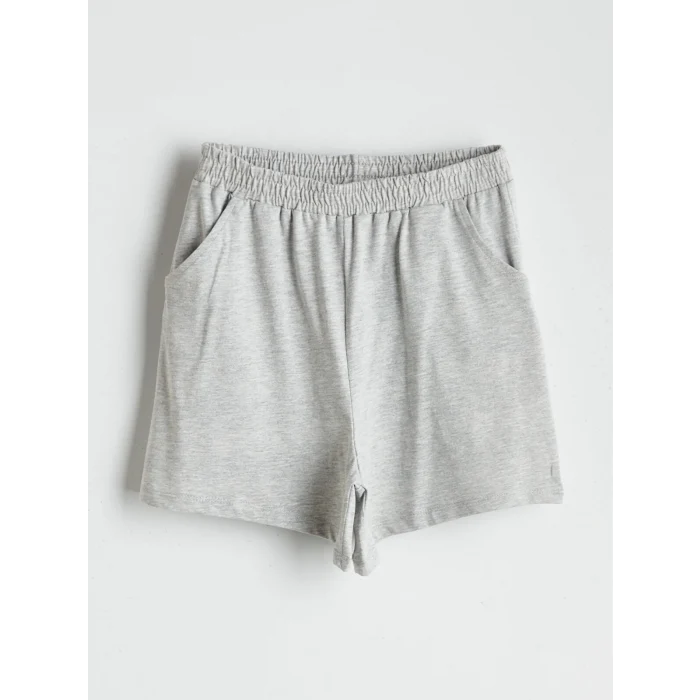 LCW Kids Siyah Beli Lastikli Kız Çocuk Şort 2li