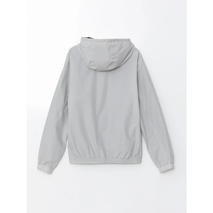 XSIDE Gri Standart Kalıp Kapüşonlu Erkek Yağmurluk