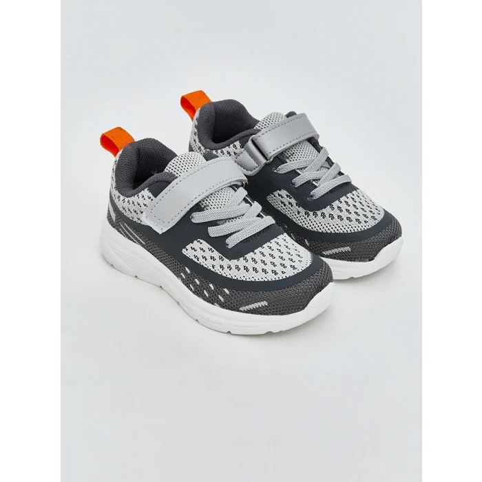 LCW STEPS Gri Bağcık ve Cırt Cırtlı Erkek Bebek Spor Ayakkabı