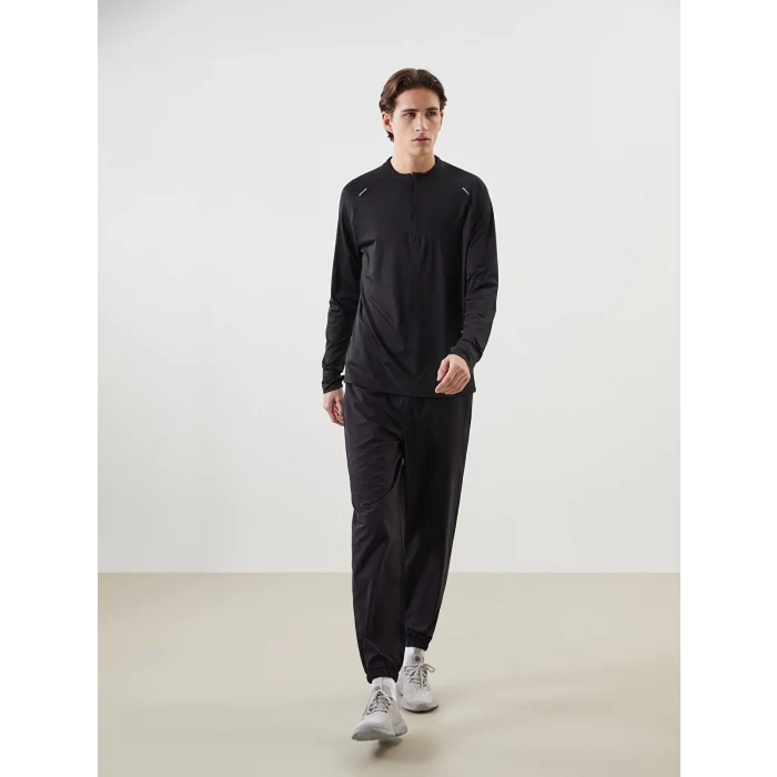 XSIDE ACTIVE Siyah Bisiklet Yaka Uzun Kollu Erkek Sweatshirt