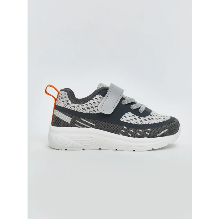 LCW STEPS Gri Bağcık ve Cırt Cırtlı Erkek Bebek Spor Ayakkabı
