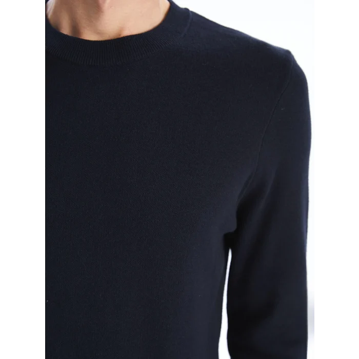 LCWAIKIKI Classic Lacivert Bisiklet Yaka Erkek Triko Kazak