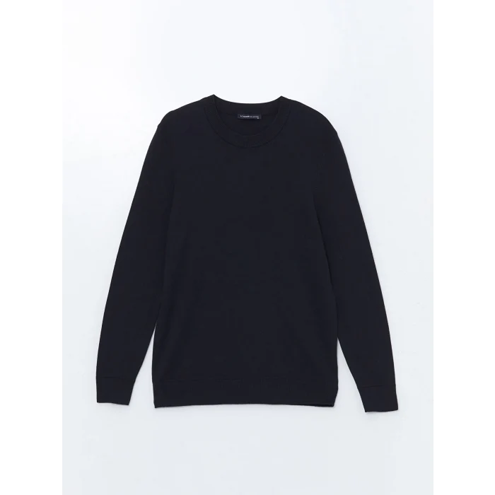 LCWAIKIKI Classic Lacivert Bisiklet Yaka Erkek Triko Kazak