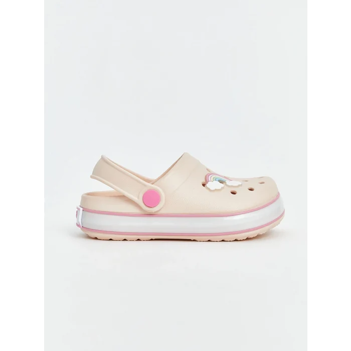 LCW STEPS Pembe Baskılı Tabanı Işıklı Kız Çocuk Plaj Sandaleti