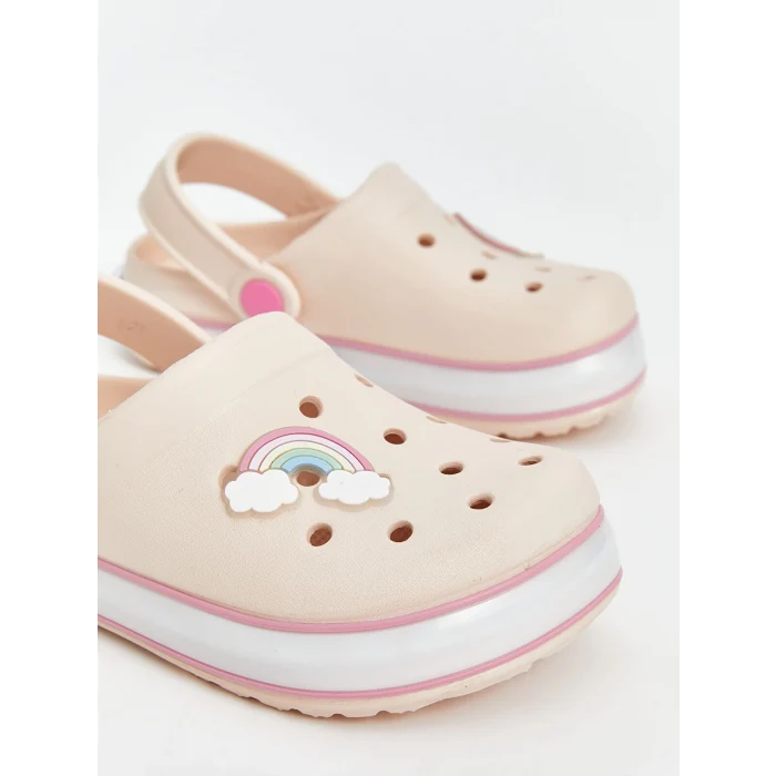 LCW STEPS Pembe Baskılı Tabanı Işıklı Kız Çocuk Plaj Sandaleti