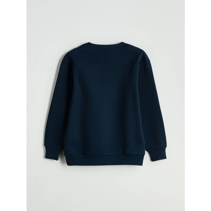 LCW Kids Lacivert Bisiklet Yaka New York Baskılı Erkek Çocuk Eşofman Takımı