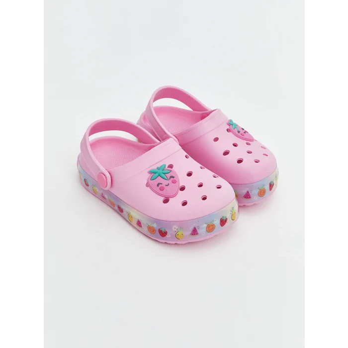 LCW STEPS Pembe Tabanı Işıklı Kız Çocuk Plaj Sandaleti